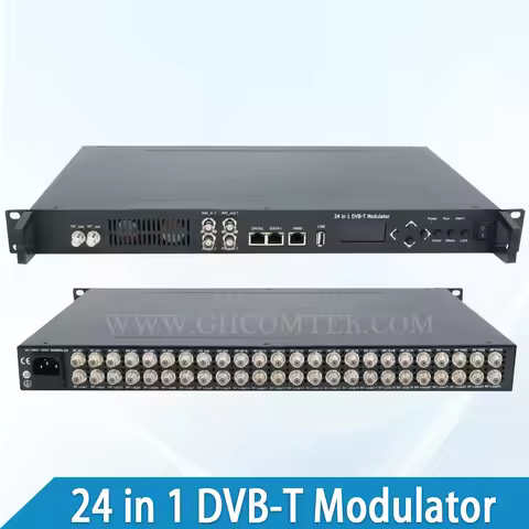 24 Tuners Input With ASI And IP DVB-S/S2/S2X DVB-C/T/T2/ISDB-T To HD DVB-T or DVB-C Modulator