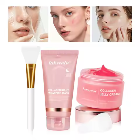 Collagen Jelly Cream Hydrolyzed Collagen Overnight Facial Mask Wrapping Peel-Off Mask Hydrating Firm