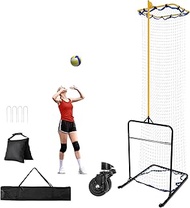 Volleyball Setter Training Equipment 8 Adjustable Heights,Sturdy and Durable 130inch Volleyball Sett