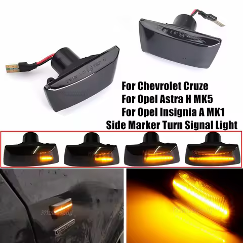 LED Dynamic Side Marker Light Turn Signal Lamp For Chevrolet Cruze J300 J305 J308 Aveo T300 Malibu O