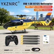 YXZNRC F06 EC135 1/36 Scale RTF RC Helicopter with 6-Axis Gyro & Direct Drive, 6CH 2.4G Ready-to-Fly