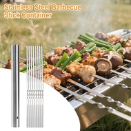 50PCS BBQ Skewers 304 Stainless Steel Barbecue Wide Grilling Sticks Outdoor Picnic BBQ Drill Meat To