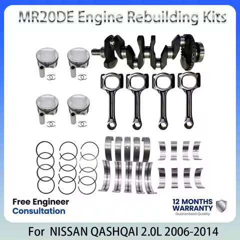 MR20DE Engine Rebuilding Kits For NISSAN QASHQAI SENTRA X-TRAIL J10 NJ10 T31 2.0L 2.0 L T L4 GAS 06-
