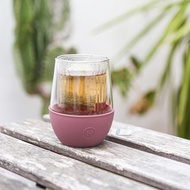 美國HYDY雙層玻璃蛋型杯 | 乾燥玫瑰-經典直條紋 240ml