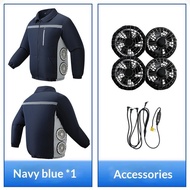 Side Installation 4 Fans Overalls Jacket Cooling High Wind Overalls with Fan Large Size Jacket Match