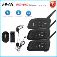 EJEAS 1Pcs V4C PLUS + 2Pcs V6C PRO+ 3 User Football Referee Intercom Headset Full Duplex Bluetooth C