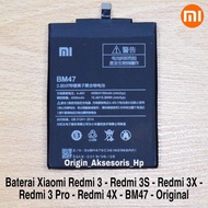 battery baterai xiaomi redmi 3 3s redmi 4x - bm47- bm 47 original