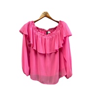 Fashion Shirt Pink Divided H&M Bust 34/Loose Waist/Shoulder 17/Length 21 Second Hand (Vin01)