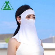 FORBETTER Ice Silk Mask, Anti-UV Face Gini Mask Summer Sunscreen Mask, Windproof Sunscreen Veil Ice Silk Bib Face Shield Women Neckline Mask Fishing