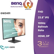 BENQ GW2491 23.8" EYE CARE MONITOR ( 23.8" IPS FHD / 5MS / 100HZ / HD MI + DP )