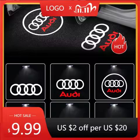 2x Car Laser Projector Ghost Shadow Emblem Door Welcome LED Light For Audi A7 A8 A3 A4 A5 A6 TT Q3 Q