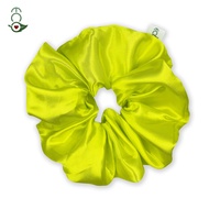 Eco Silk Scrunchie Hair Tie XXL Scrunchie (Neon Yellow)