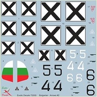 Toro Model 1/72 Bulgarian Air Force Bulgarian Arrow 2 Bf109E-3a Part 2 Plastic Model Decal TRMED7200
