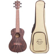 Bamboo Bamboo Ukulele Preamplifier Equipped with Tuner Electric Ukulele Concert Size Bocote Material Gear Pegs