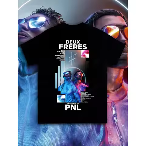 Le Monde Chico T Shirt PNL Album French Rapper Graphic Print T-shirt Men Women Hip Hop Fashion Short