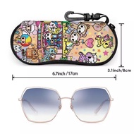 Tokidoki Spectacles Eyeglass Sunglasses Soft Case Toki Doki Cartoon Eye Glass Casing Cover with Zipper &amp; Belt Clip Hook
