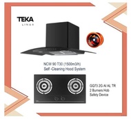 Teka NCW 90 T30 Self Cleaning Hood System (1500m3/h) + Hob GQ73 AI AL 2TR (4.2KW)