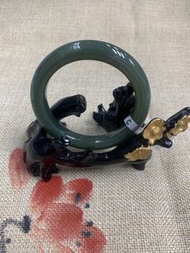 天然和田玉且末藍手鐲53 mm