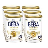BEBA BEBA Nestlé BEBA SUPREME PRE Starting Food: From Birth, Powder, with Omega 3, Pack of 6 (6 x 800 g)