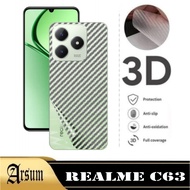 LAYAR Garskin Skin Carbon REALME C63 Mobile Phone Back Screen Protector
