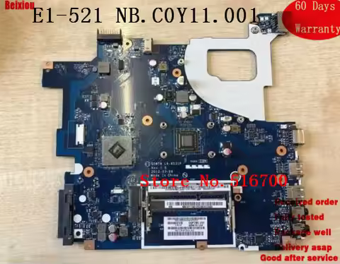 Laptop Motherboard NBC0Y11001 Test Function For Acer Aspire E1-521 Packard Bell TE11BZ Q5WT6 Motherb