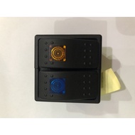 12V 20Amp ON-OFF Amber Light Rocker Switch Kit (2Pcs)