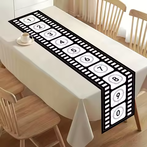 Movie Night Table Runner 12 X 72 Inch Printed Filmstrip Table Runner Movie Reel Decor Movie Theme Ta