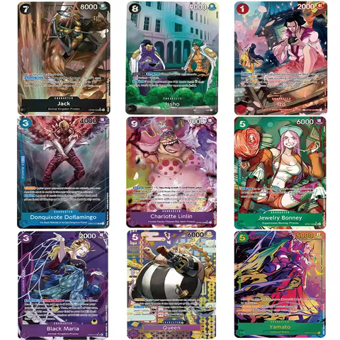 ONE PIECE OPCG Anime Card English Version Queen/Black Maria/Izo/Yamato Proxy Cards Collection Suitab