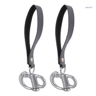 【SUIT*】 2Pcs Firefighter Swivels Shackle Quick Release Snap Shackle with Leather Handle