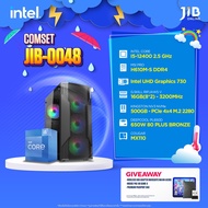 COMPUTER SET JIB คอมประกอบ INTEL 1700 CORE I5 12400 /ON BOARD / H610M-S / 16GB DDR4 (เลือกเคสได้)