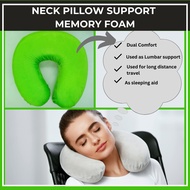 DM Neck Pillow Memory Foam Travel Comfort Ushaped Cervical Neck Support with Washable Cover