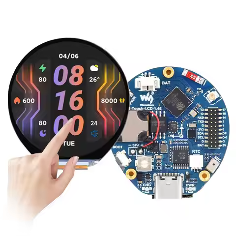 DeepSeek for XiaoZhi AI Voice Chat ESP32 S3 Development Board 1.46 inch Round LCD Display QMI8658 / 