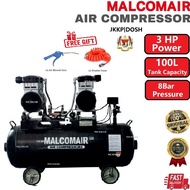 Malcomair MAL-2200-100 Oil-Free Air Compressor 3HP 100LITER 8BAR (JKKP CERTIFICATE)