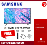 [ Delivered by Seller ] SAMSUNG 75" inch CU7000 Crystal UHD 4K Smart TV (2023) UA75CU7000KXXM UA75CU7000