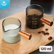 Espresso Shot Measuring Cup Wooden Glass 120ml - KS21 Espresso Shot Glass Espresso Cup Espresso Meas