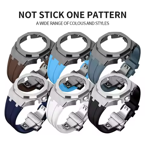 Gen5 Mod Kit For Casioak GM2100 Modification Kit Metal Stainless Steel Case Rubber Strap For GM2110 