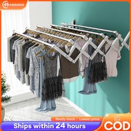 1.2-2M 4/5 BAR Wall Mounted Clothes Drying Rack Outdoor Hanger Ampaian Baju Stainless Steel Retracta