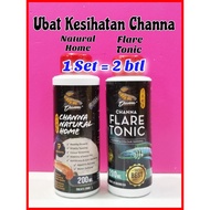 1set = 2btl / Ubat Kesihatan Channa - 1btl Channa Natural Home (Anti Stress) + 1btl Channa Flare Tonic (Ganas)  雷龙的宝
