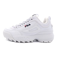 Fila DISRUPTOR 2 White Leather Thick-Soled Heightening Dad Casual Shoes Women J2286 [Hsinchu Royal 4-C608X-125]