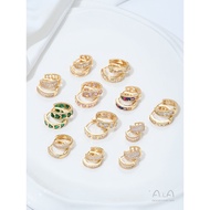 Earrings Earrings 14K Color Retention Zircon Gold