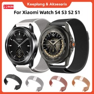 Xiaomi Watch S4/S3/S2/S1 Strap 22MM Milanese Metal Magnetic Strap for Xiaomi Watch S4 Bracelet Watch
