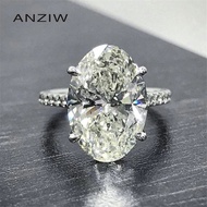 Luxury 925 Sterling Silver Women Engagement Big Oval Rings Simulated Diamond Wedding Silver Bridal Ring Jewelry Lover Party Gift