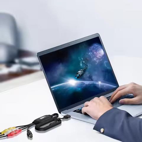 USB Video Capture Card VHS VCR TV DVD Audio Capture Adapter Card USB To AV Video Capture Adapter for