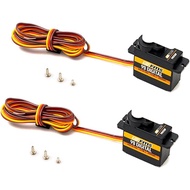 2Pcs FMS Servo 9g Digital Servo Positif dengan Kabel Panjang 460mm untuk Model Pesawat RC, Hobi Pesa