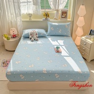 1pcs Bed Sheet 1 Cotton Comfortable To Wear Good Ventilation 360 Degree Elastic Band Surrounding Mat
