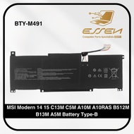 MSI BTY-M491 for Modern 14 15 C13M C5M A10M A10RAS B512M B13M A5M Battery Type-B