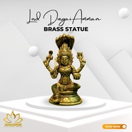 Lord Durgai Amman Brass Statue | Hindu Goddess Durga Idol | Pooja Home Altar Décor | Protection & St