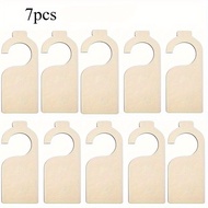 7pcs/set Wooden Door Handle Hanging Signs Clothes Spacer Signs Newborn Birthday Card Diy White Embry