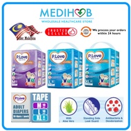 PLOVE STANDARD Tape Adult Diapers Lampin Dewasa (P.Love Size M, L, XL) (P LOVE)