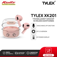 TYLEX XK201 Translucent Mascot Wireless Earphones Bluetooth 5.0 Type-C Input Charging
